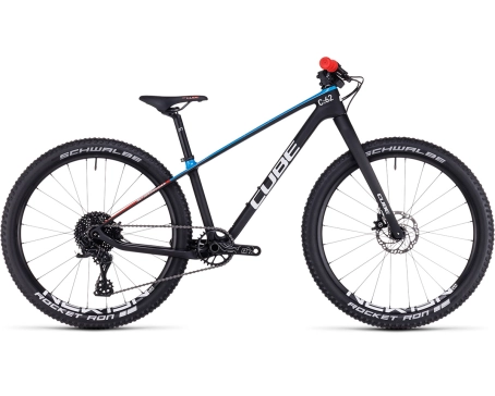 VTT semi rigide Enfant ELITE 240 C:62 PRO Carbone/Bleu/Rouge