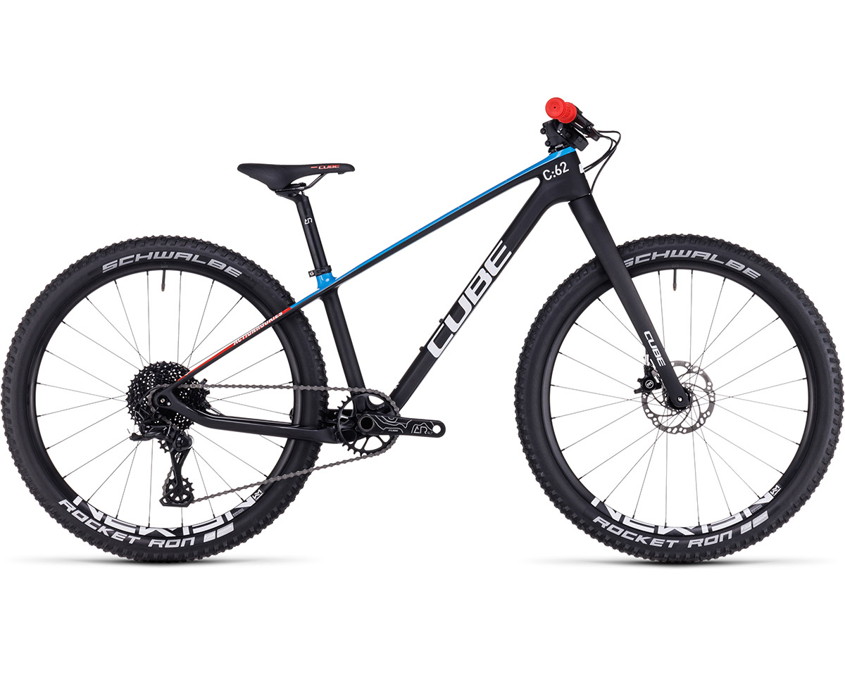 VTT semi rigide Enfant ELITE 240 C:62 PRO Carbone/Bleu/Rouge